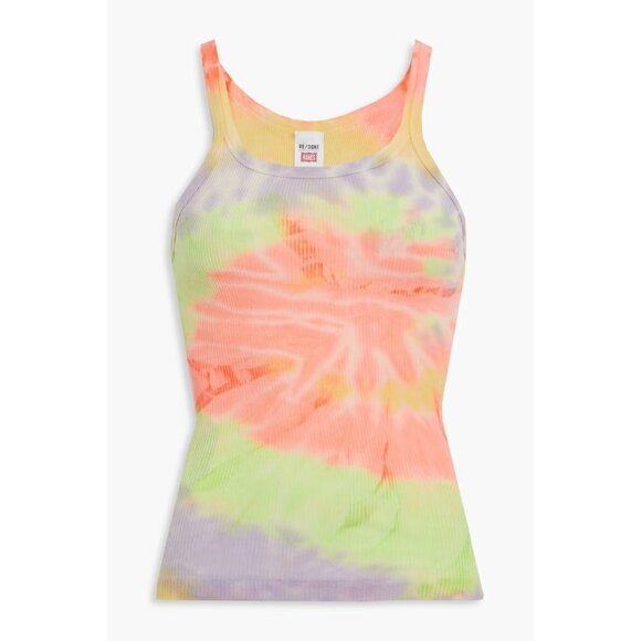 RE/DONE Ribbed "Neon Multicolor" Tank Top Womens BNWOT - Picture 5 of 5